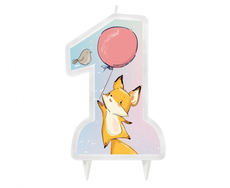 Świeczka urodzinowa Kolekcja Happy Birthday - Lisek