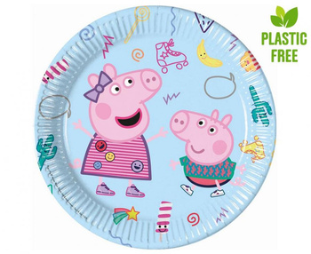 Talerzyki papierowe Peppa Pig (Hasbro), next generation, 23 cm, 8 szt. (plastic-free)