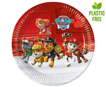 Talerzyki pap. Paw Patrol - Ready for Action, next generation, 23 cm, 8 szt. (plastic-free) (papier FSC)